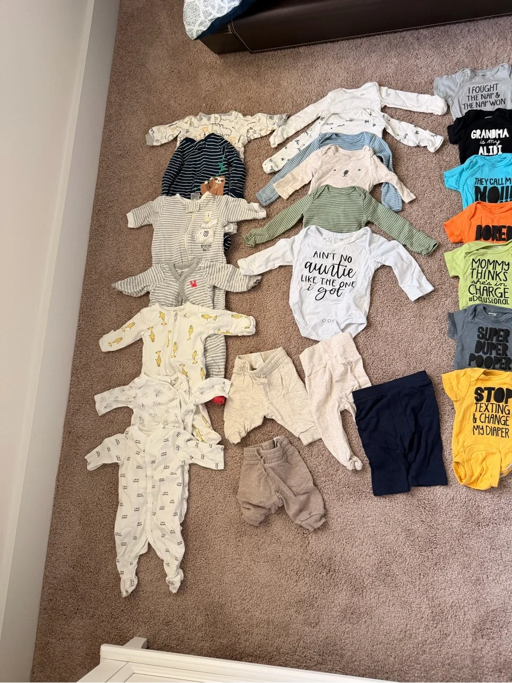 Baby Onesie Lot - Mixed Colors and Prints